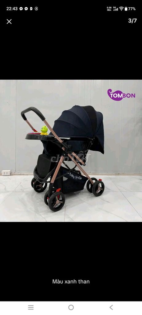Xe đẩy em bé Tombon Baby Smile. Mua bán Mẹ và bé tại Quận 8 Tp Hồ Chí Minh được đăng bởi My Nơ hình 1