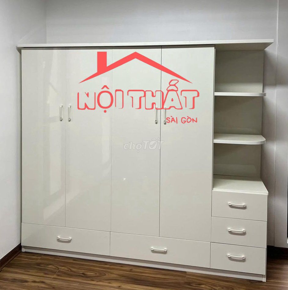 Tủ quần áo Nhựa Đài Loan Trắng 1m8x1m85x45cm. Mua bán Tủ, kệ gia đình tại Huyện Củ Chi Tp Hồ Chí Minh được đăng bởi Nội thất giá xưởng hình 1