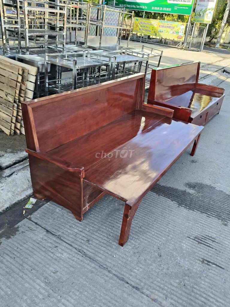 Giường gỗ 90cm x 1.9m Nâu đỏ. Mua bán Giường, chăn ga gối nệm tại Quận Cái Răng Cần Thơ được đăng bởi Đồ củ minh trí hình 1