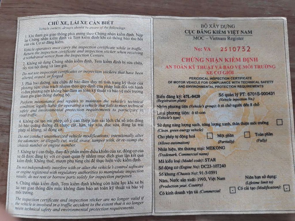 Xe MeKong 7 chổ , máy khỏe, tiết kiệm nhiên liệu. Mua bán Ô tô tại Quận Thốt Nốt Cần Thơ được đăng bởi Chuyên sỉ Vòng bi Công và Nông Nghiệp hình 5