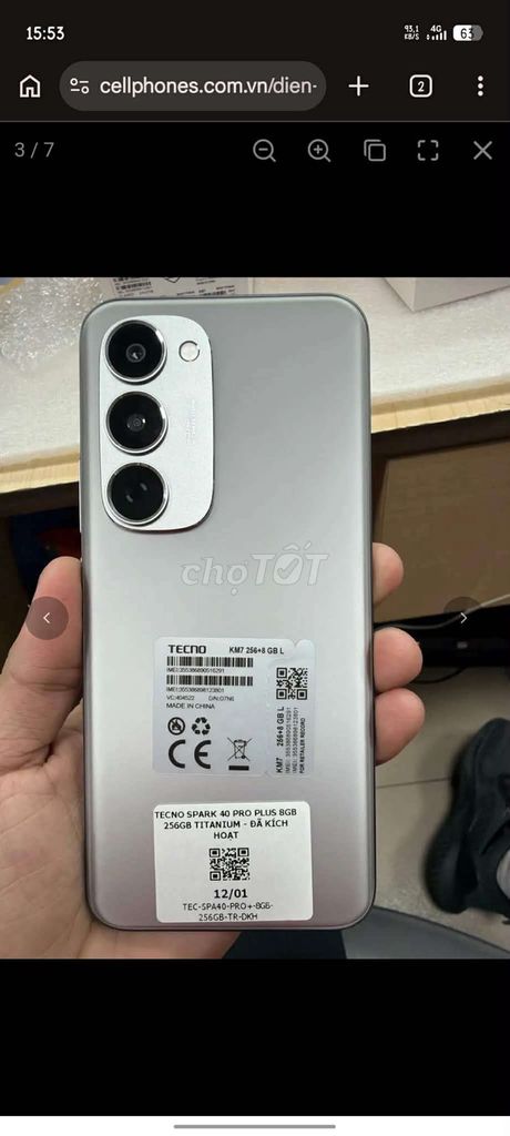 Tecno Spark 40 Pro+ 256GB cần gl ngang hoặc lên. Mua bán Điện thoại tại Thành phố Thủ Dầu Một Bình Dương được đăng bởi Quang lê hình 1