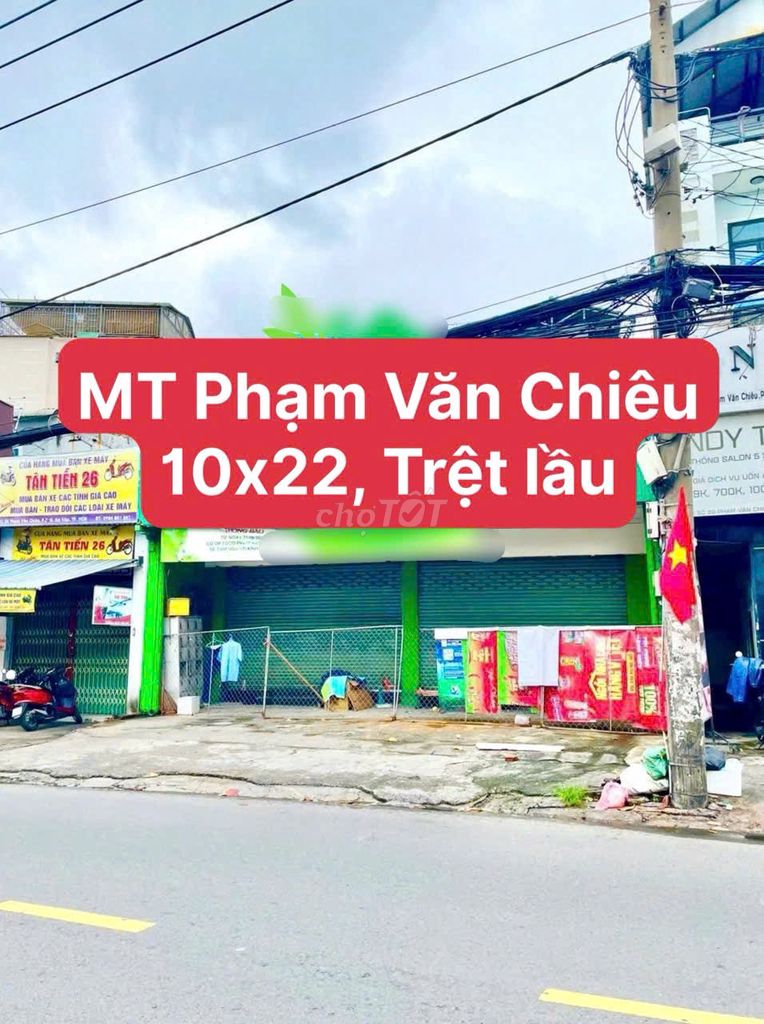 ❤️Nhà (10x22) trệt 1 lầu, trống suốt MT Phạm Văn Chiêu, KD đa ngành