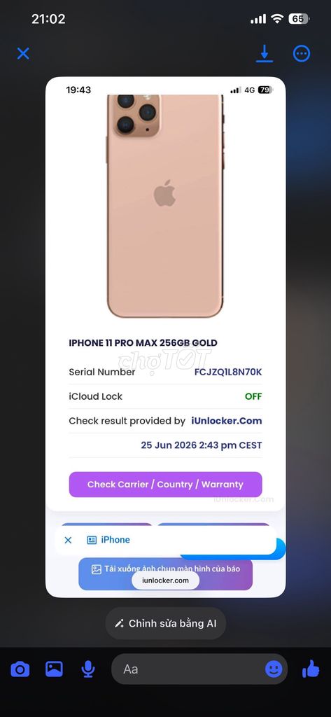 Apple iPhone 11 Pro Max 256GB Vàng. Mua bán Điện thoại tại Thành phố Huế Thừa Thiên Huế được đăng bởi Nguyen hoang chien hình 1