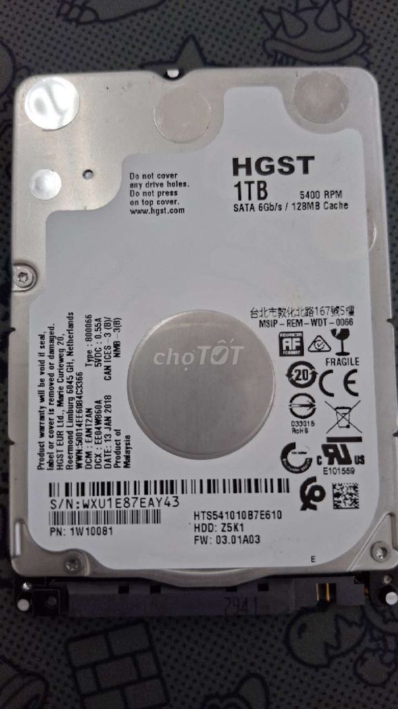 Ổ cứng HDD HGST 1TB SATA 6Gb/s. Mua bán Linh kiện (RAM, Card...) tại Thành phố Thủ Đức Tp Hồ Chí Minh được đăng bởi Phúc hình 1