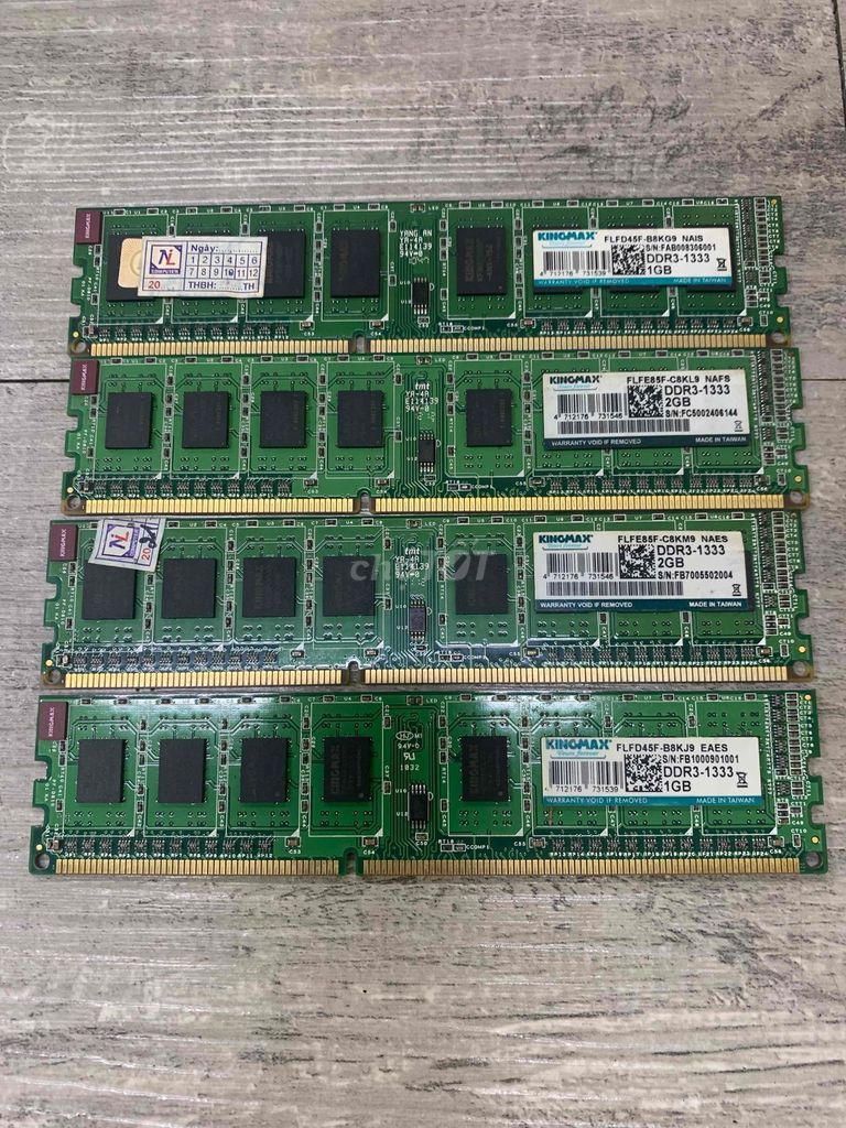 RAM Kingmax DDR3-1333 1GB, 2GB Đã sử dụng. Mua bán Linh kiện (RAM, Card...) tại Thành phố Đồng Xoài Bình Phước được đăng bởi Phát hình 1