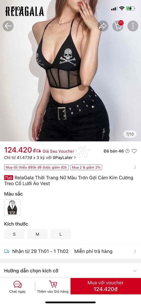 Áo dây nữ đính đá phong cách punk nổi loạn. Mua bán Quần áo tại Quận Lê Chân Hải Phòng được đăng bởi Kiều Anh hình 1