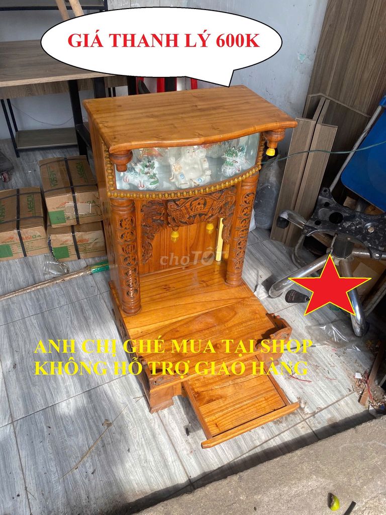 TỦ THỜ ÔNG ĐỊA & THẦN TÀI GỖ TỰ NHIÊN HÀNG CŨ. Mua bán Tủ, kệ gia đình tại Quận Gò Vấp Tp Hồ Chí Minh được đăng bởi Nội Thất Tủ Kệ Trưng Bày hình 1
