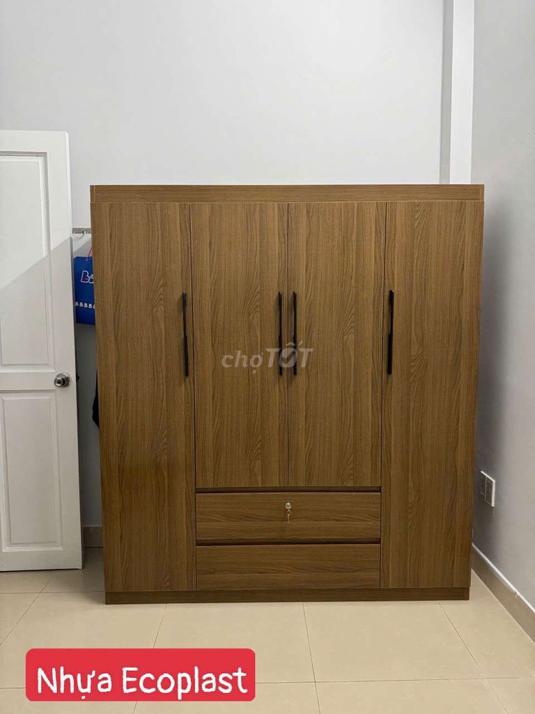 Tủ quần áo Nhựa Ecoplast 4 cánh 180*160*55 ₫₫₫. Mua bán Tủ, kệ gia đình tại Quận Gò Vấp Tp Hồ Chí Minh được đăng bởi Nội Thất Giá Xưởng hình 1