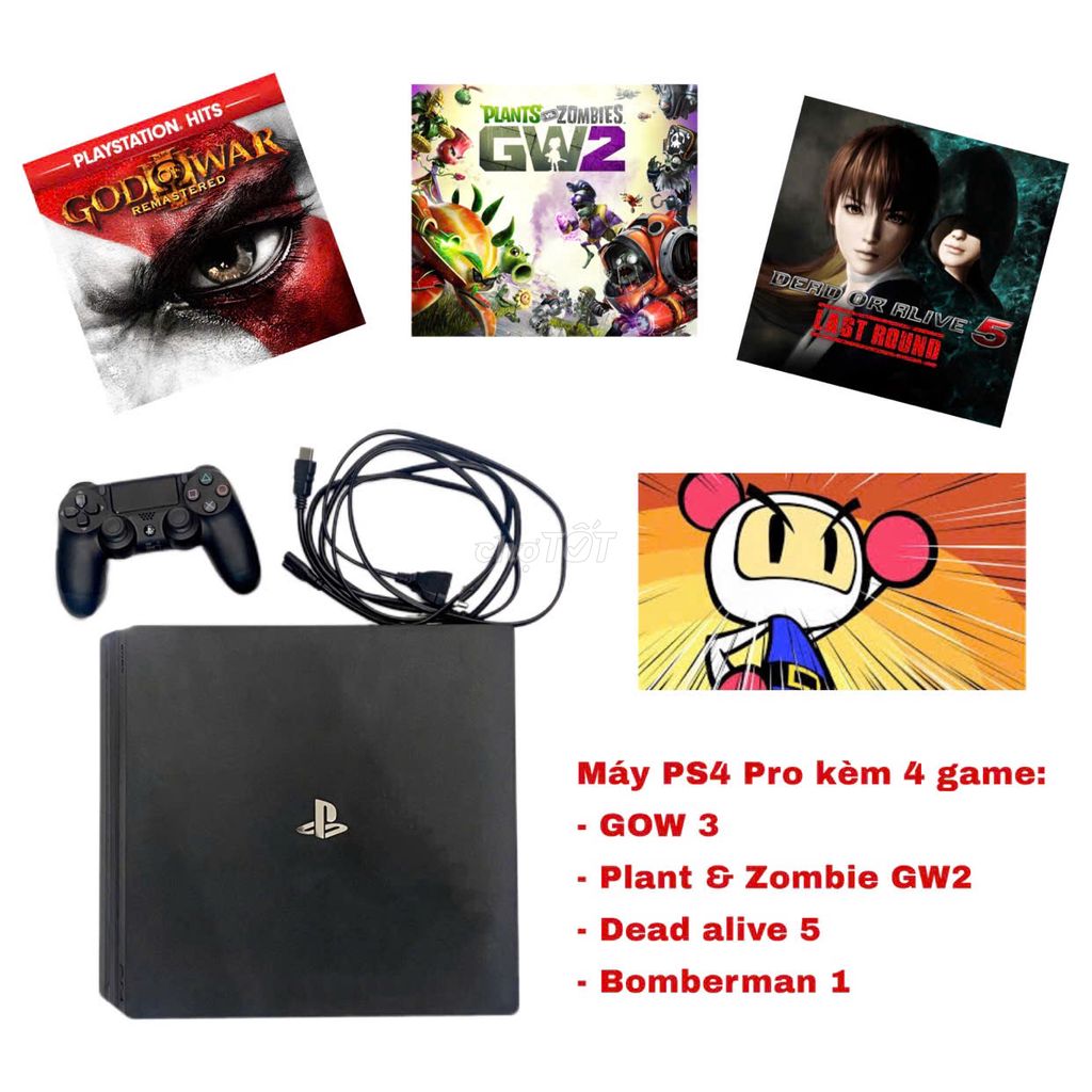 MÁY PS4 PRO 1TB FW 12 KÈM GAME HOT XỊN XỊN