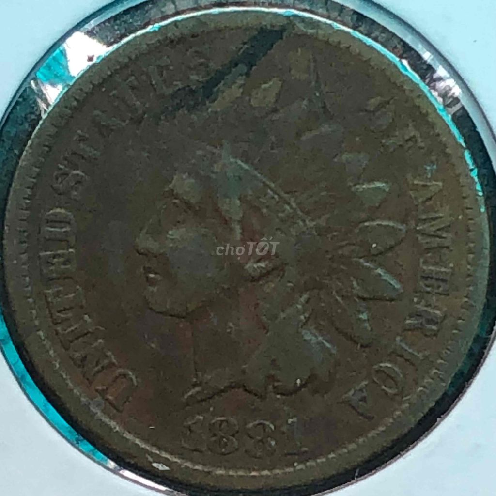 Tiền xu 1 cent Mỹ 1881. Mua bán Đồ sưu tầm, đồ cổ tại Quận Bình Tân Tp Hồ Chí Minh được đăng bởi Charlie Tanu hình 1