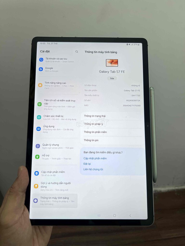 Samsung Galaxy Tab S7 FE 4GB/64GB Bạc Kèm bút. Mua bán Máy tính bảng tại Quận Bình Thạnh Tp Hồ Chí Minh được đăng bởi Hoàng Bằng hình 1