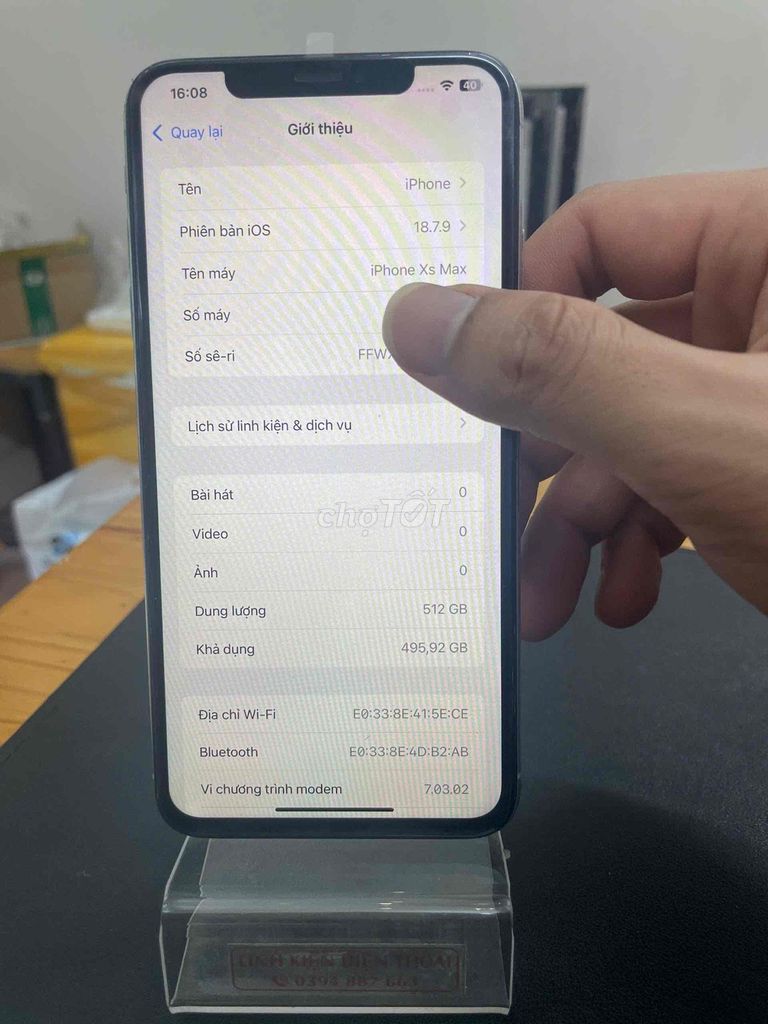 iPhone Xs Max 512GB Trắng Like New. Mua bán Điện thoại tại Quận Đống Đa Hà Nội được đăng bởi Shop điện thoại cũ hình 1