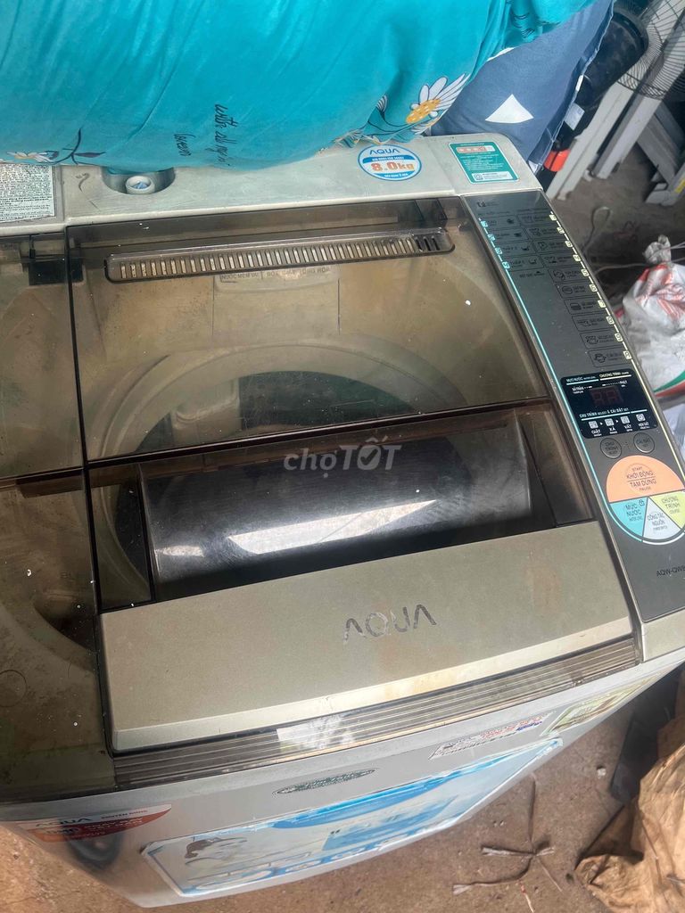 Máy giặt AQUA 5kg, màu ghi bạc