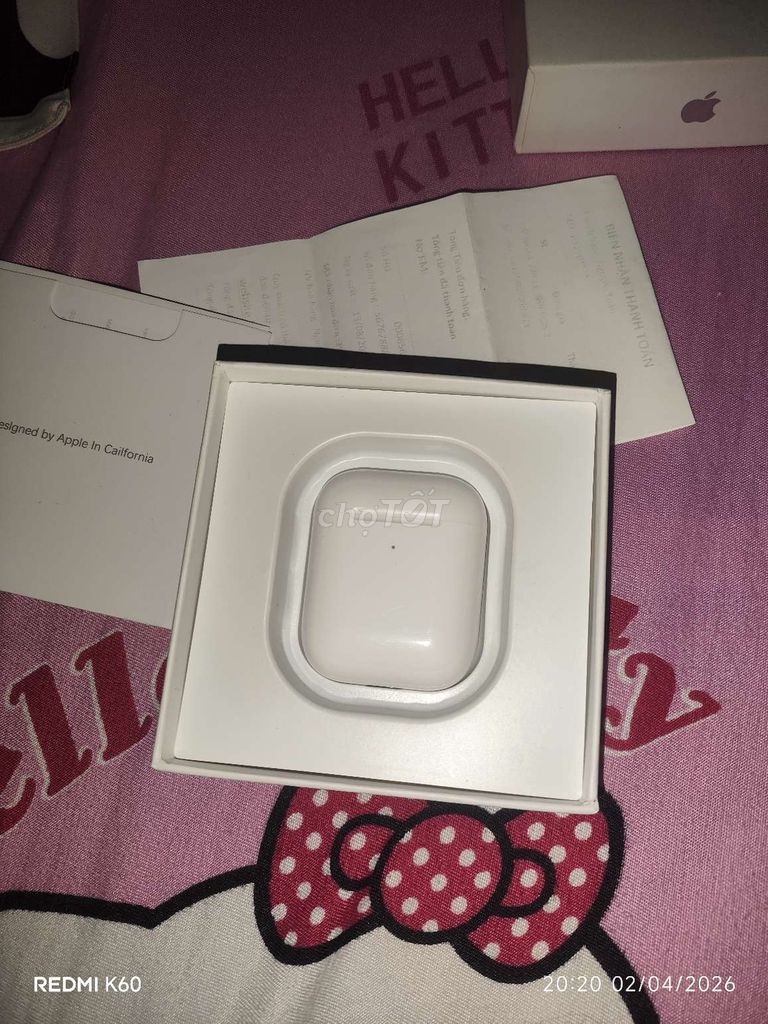 Tai nghe Apple Airpods 2 Trắng 99% Full Box. Mua bán Tivi, Âm thanh tại Huyện Bình Chánh Tp Hồ Chí Minh được đăng bởi LộcDXI hình 1