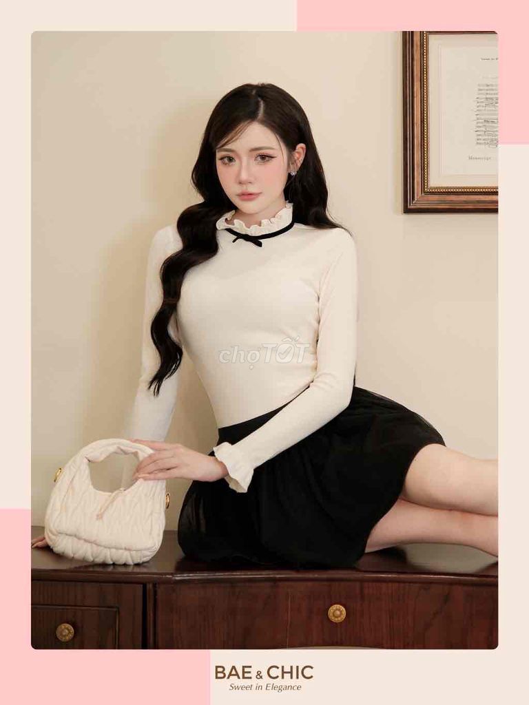 Pass Áo thun nữ tăm tay dài size S màu trắng kem. Mua bán Quần áo tại Huyện Nhà Bè Tp Hồ Chí Minh được đăng bởi Bao Tram hình 1