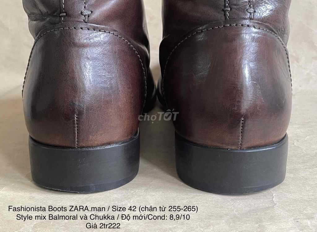Fashionista Boots ZARA.man size 42 tặng nike =size