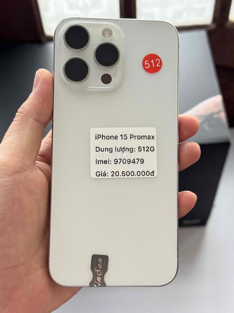 iPhone 15 Pro Max 512GB Trắng máy đẹp keng. Mua bán Điện thoại tại Thành phố Buôn Ma Thuột Đắk Lắk được đăng bởi Nguyễn Hoàng hình 1