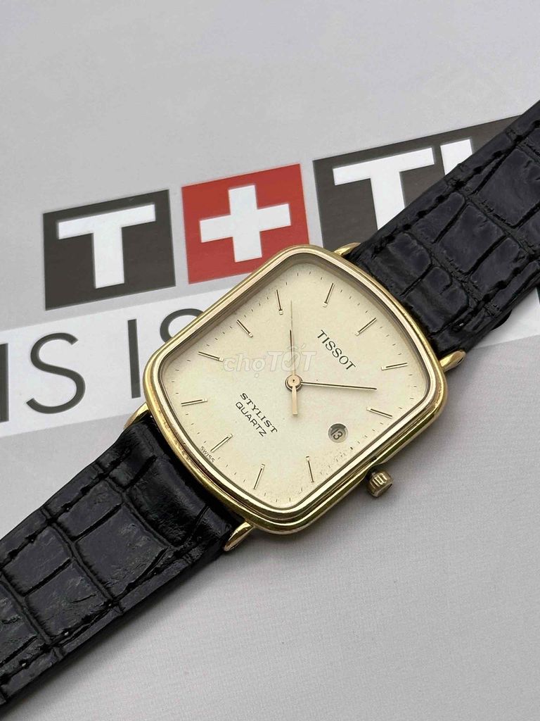 Đồng hồ Tissot Stylist Quartz Tank 18K GP