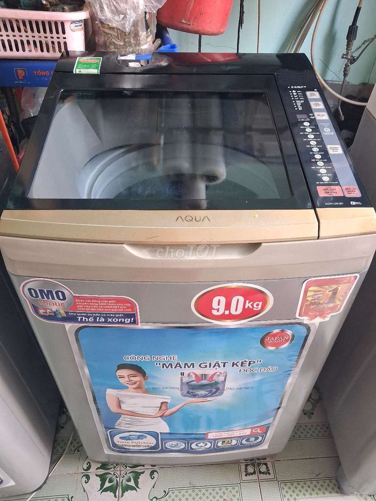 Máy giặt Aqua AQW-U91BT 9.0kg Xám. Mua bán Máy giặt tại Quận Bình Thuỷ Cần Thơ được đăng bởi điên lanh ân nghĩa hình 1