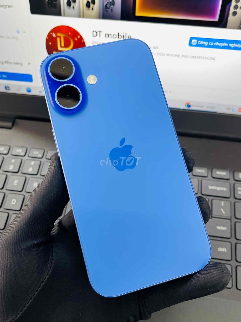 iPhone 16 128GB Xanh Blue VN/A MÁY ZIN QUỐC TẾ 99%. Mua bán Điện thoại tại Thành phố Biên Hòa Đồng Nai được đăng bởi DT MOBILE BIÊN HOÀ hình 1