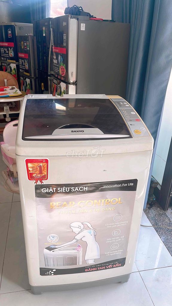 Máy giặt Sanyo Trắng Đã sử dụng. Mua bán Máy giặt tại Quận Cẩm Lệ Đà Nẵng được đăng bởi cường ng hình 1
