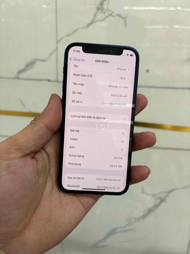 iphone 12mini 64G bản quốc tế full chức năng. Mua bán Điện thoại tại Quận Liên Chiểu Đà Nẵng được đăng bởi GT shop hình 1
