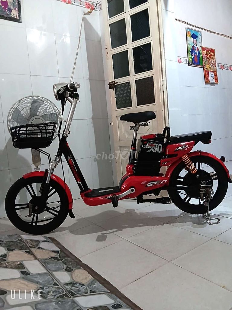 Xe đạp điện JVCeco màu Đỏ. Mua bán Xe điện tại Huyện Hòa Thành Tây Ninh được đăng bởi thaonguyen hình 4