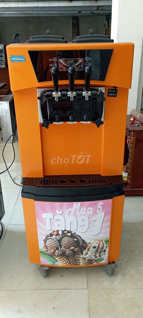 Máy làm kem tươi 3 vòi Cam. Mua bán Tủ lạnh tại Quận Liên Chiểu Đà Nẵng được đăng bởi LIBAI CỬA HÀNG hình 1