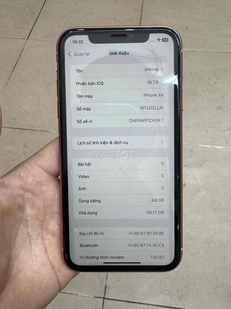 Apple iPhone XR 64GB Cam Đã sử dụng. Mua bán Điện thoại tại Quận Thanh Xuân Hà Nội được đăng bởi Thành Phát  hình 1