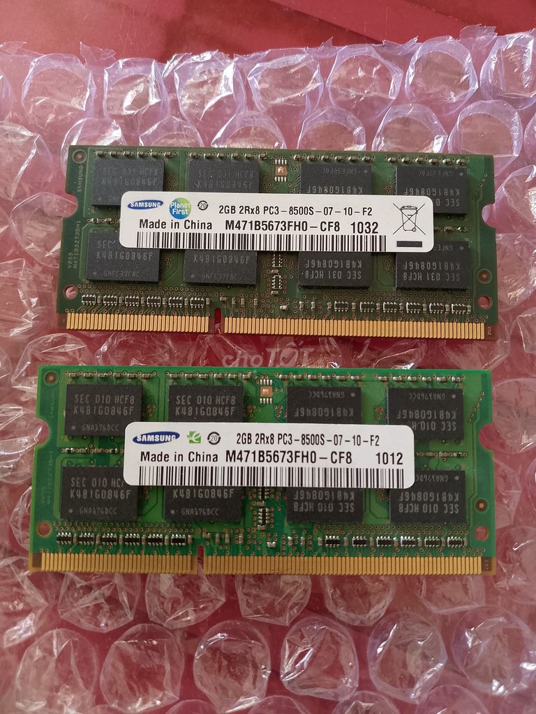 Bán 2 Thanh RAM Samsung 2GB DDR3 1066MHz Laptop. Mua bán Linh kiện (RAM, Card...) tại Quận Long Biên Hà Nội được đăng bởi minh binh hình 1