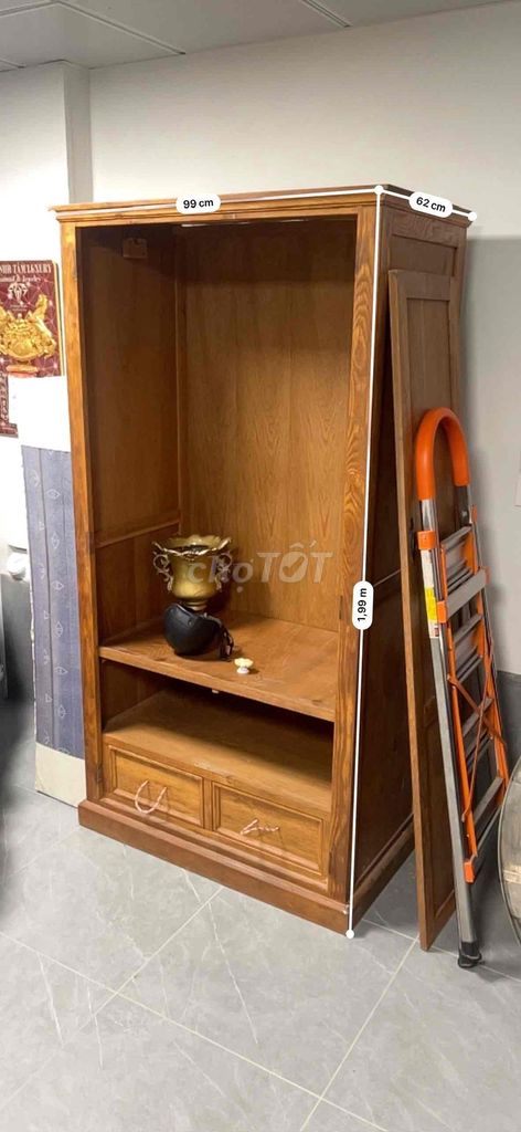 Tủ quần áo Gỗ sồi Nâu 1.99m x 0.99m x 0.62m. Mua bán Tủ, kệ gia đình tại Quận Đống Đa Hà Nội được đăng bởi Mai hình 1