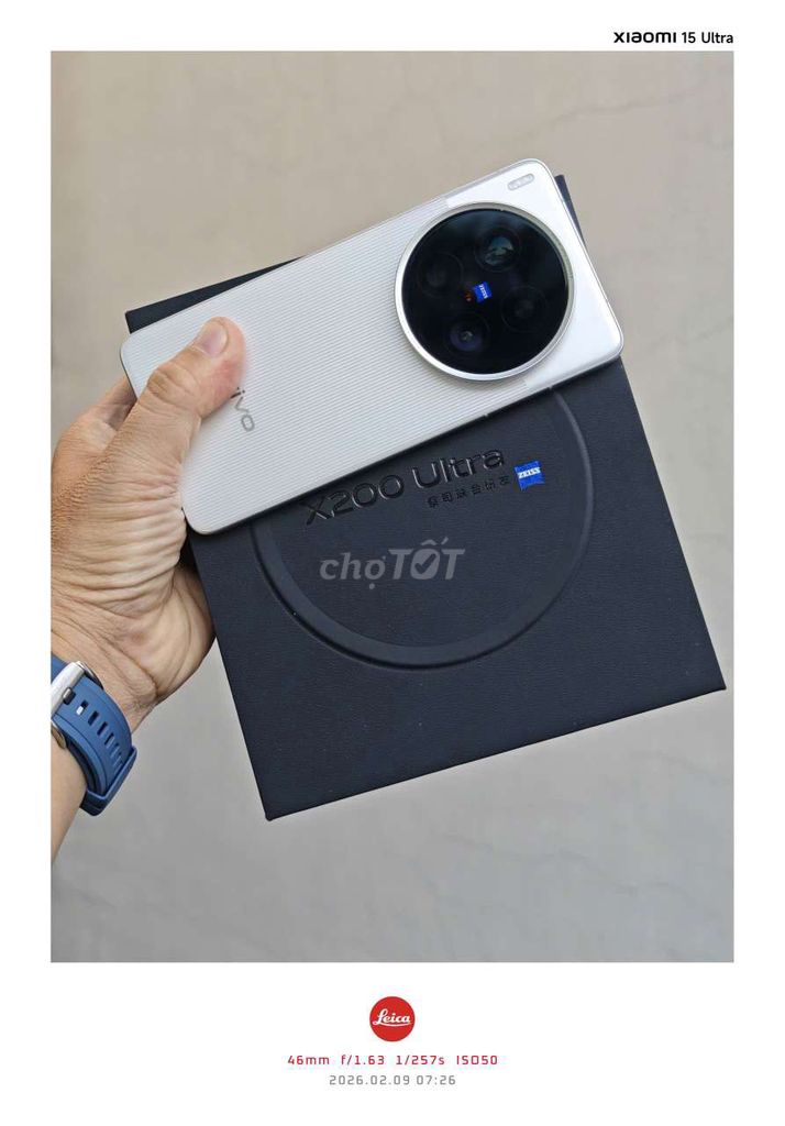 Vivo X200 Ultra 5G 512GB Bạc 99%. Mua bán Điện thoại tại Quận 5 Tp Hồ Chí Minh được đăng bởi TY  MON MOBILE hình 1