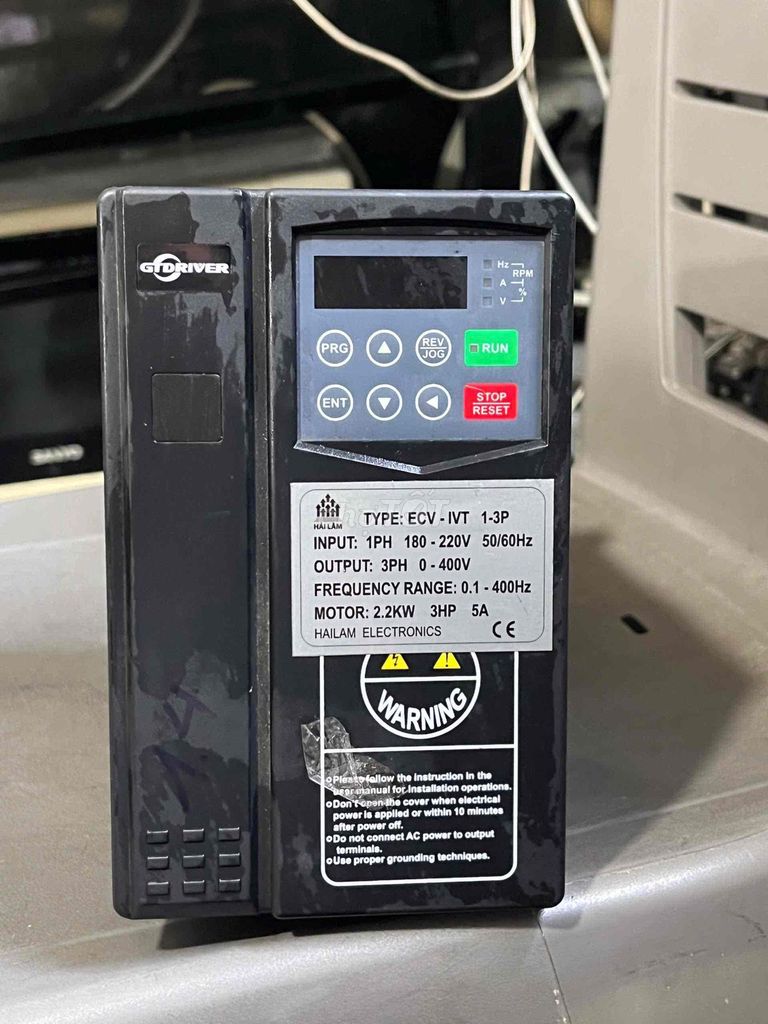 Biến tần GTDRIVER ECV-IVT 1-3P 2.2KW. Mua bán Đồ chuyên dụng, Giống nuôi trồng tại Quận Phú Nhuận Tp Hồ Chí Minh được đăng bởi My Thanh Lý Đồ Cũ Nguyễn Kiệm hình 1