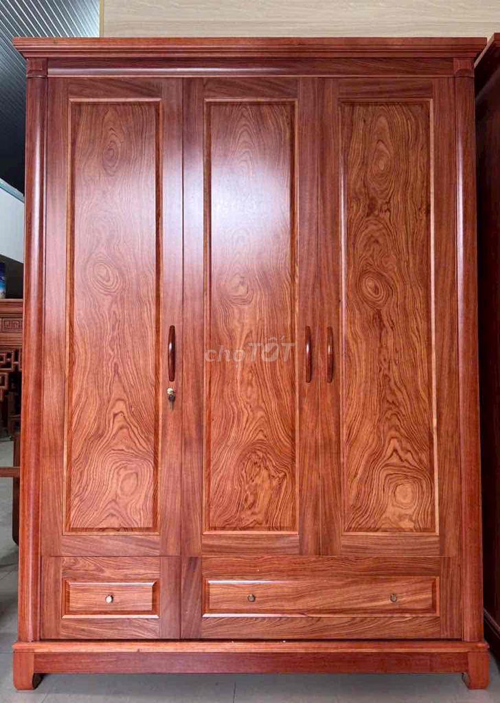 Tủ quần áo gỗ 3 cánh 2 ngăn kéo. Mua bán Tủ, kệ gia đình tại Huyện Đan Phượng Hà Nội được đăng bởi Nguyễn Thị Thu  hình 1