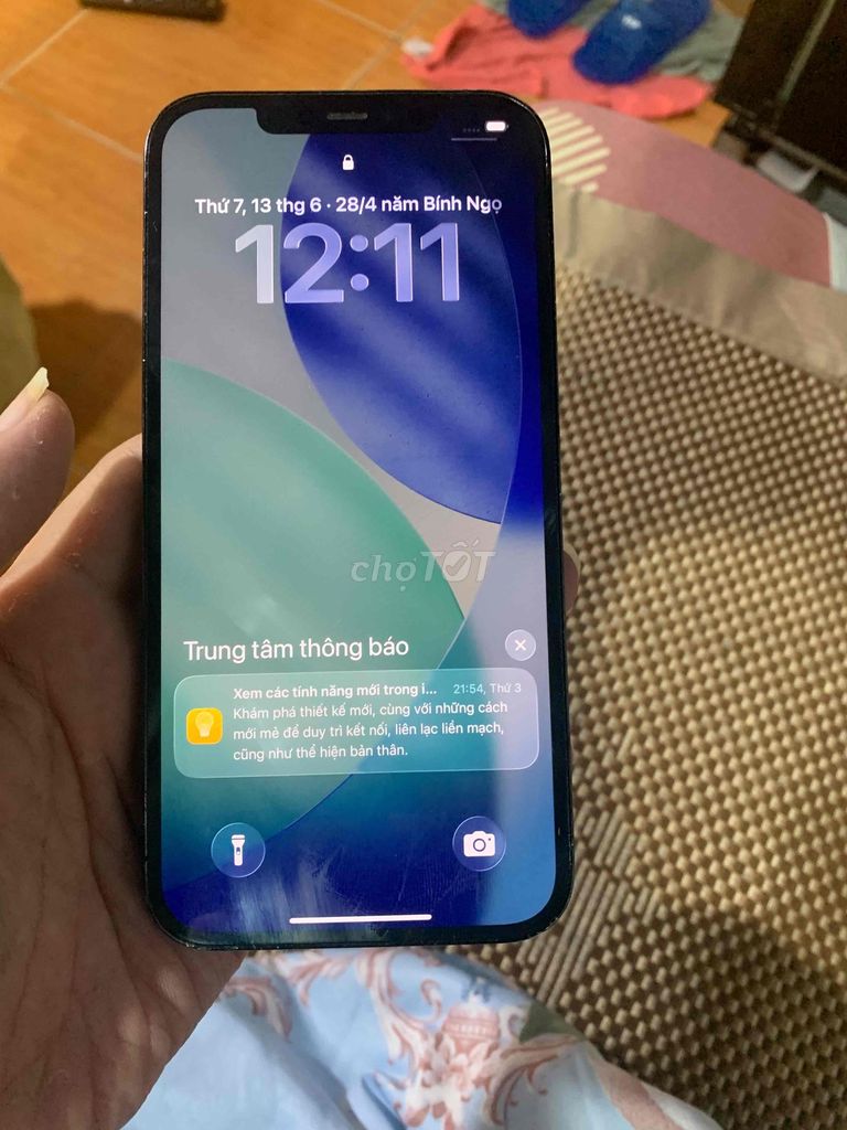 iphone 12 promax - xanh- 128gb Nguyên zin Quốc tế. Mua bán Điện thoại tại Quận Cầu Giấy Hà Nội được đăng bởi Quang ERiC hình 1
