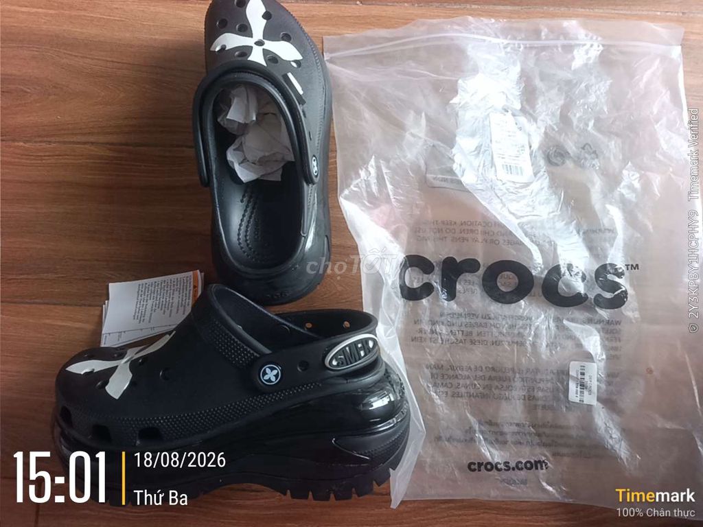 Dép Crocs Megarushclog Đen Unisex. Mua bán Giày dép tại Quận Bình Tân Tp Hồ Chí Minh được đăng bởi Tài thích kiến trúc hình 1