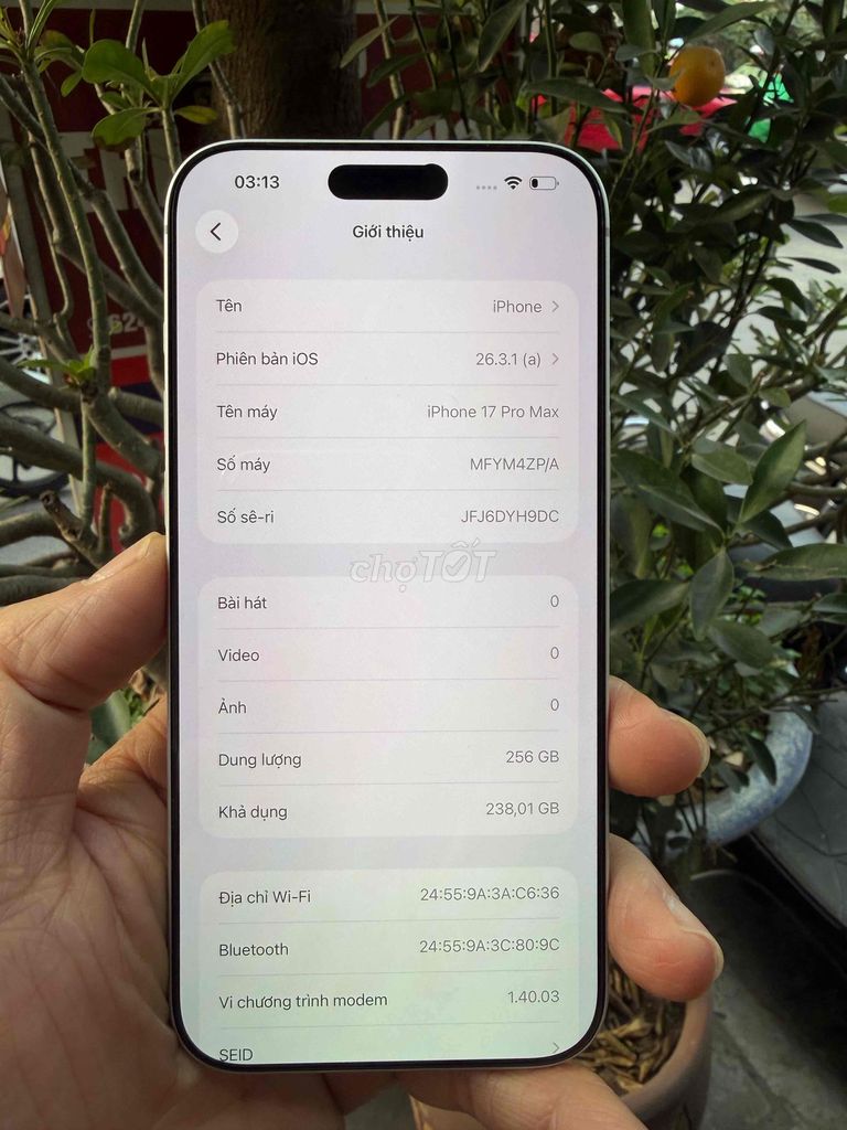 iphone 17 pro max 256G bản việt nam. Mua bán Điện thoại tại Quận Hai Bà Trưng Hà Nội được đăng bởi bùi hữu liêm  hình 1