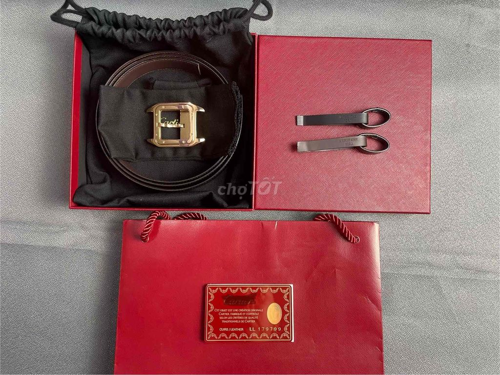 thắt lưng cartier santos 100 auth