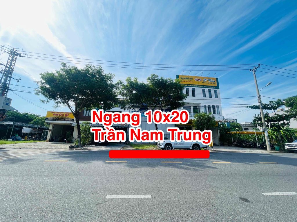 Bán đất mặt tiền đường 15m Trần Nam Trung, Phường Hòa Xuân, Quận Cẩm L