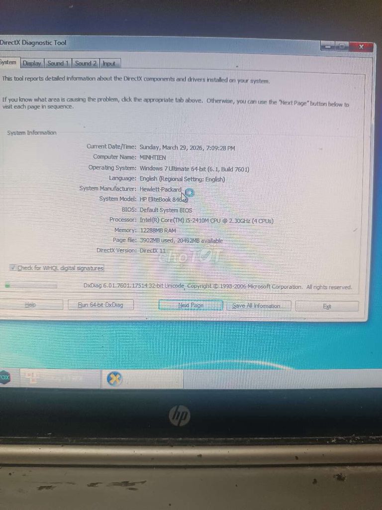 HP EliteBook 8460p i5 12GB. Mua bán Laptop tại Quận Tân Bình Tp Hồ Chí Minh được đăng bởi Mr Tiến hình 1