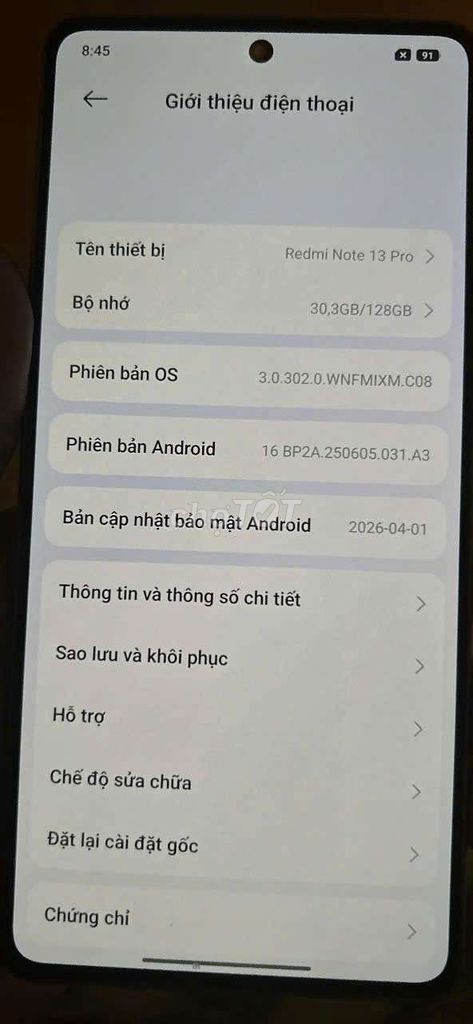 Xiaomi Redmi Note 13 Pro 128GB Tím. Mua bán Điện thoại tại Quận Ninh Kiều Cần Thơ được đăng bởi Thành Danh hình 1