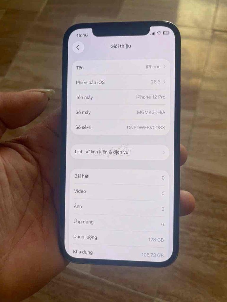 Apple iPhone 12 Pro 128GB Xám. Mua bán Điện thoại tại Huyện Ea Kar Đắk Lắk được đăng bởi xuan bich hình 1