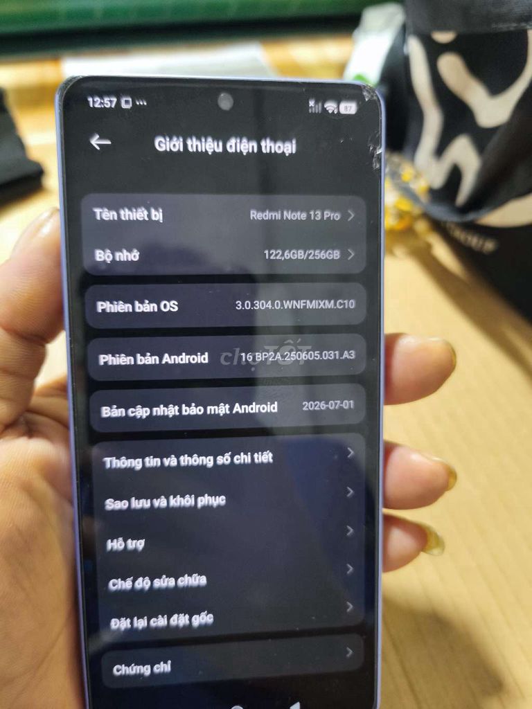 Xiaomi Redmi Note 13 Pro 256GB Xanh Đã sử dụng. Mua bán Điện thoại tại Quận Bình Tân Tp Hồ Chí Minh được đăng bởi Thái phung hình 1