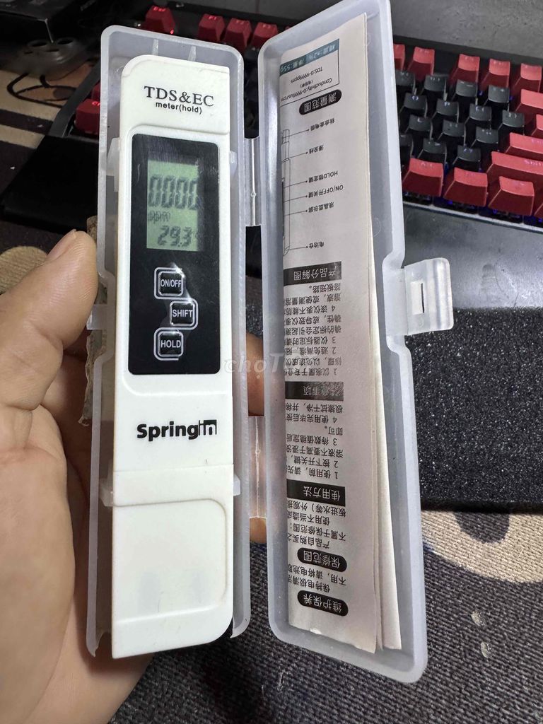 Máy đo TDS & EC SpringIn ( mới ). Mua bán Đồ chuyên dụng, Giống nuôi trồng tại Thành phố Dĩ An Bình Dương được đăng bởi hàng mới thanh lý 1 nữa giá hình 1