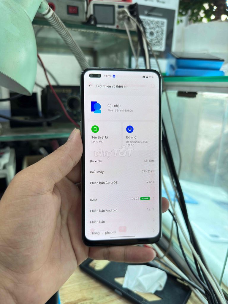 Oppo A93 8GB/128GB Trắng. Mua bán Điện thoại tại Thành phố Thuận An Bình Dương được đăng bởi Nguyễn Lâm Hùng hình 1