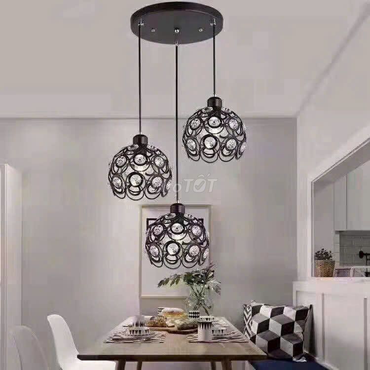 Đèn thả bàn ăn 3 chao hình mắt cá. Mua bán Đèn tại Quận 12 Tp Hồ Chí Minh được đăng bởi Điện Ngọc Phương hình 1
