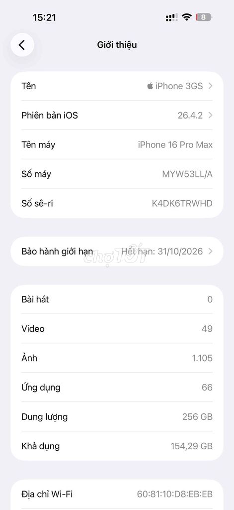 iPhone 16 Pro Max 256GB Sa mạc. Mua bán Điện thoại tại Quận Cẩm Lệ Đà Nẵng được đăng bởi Minh Đức hình 1