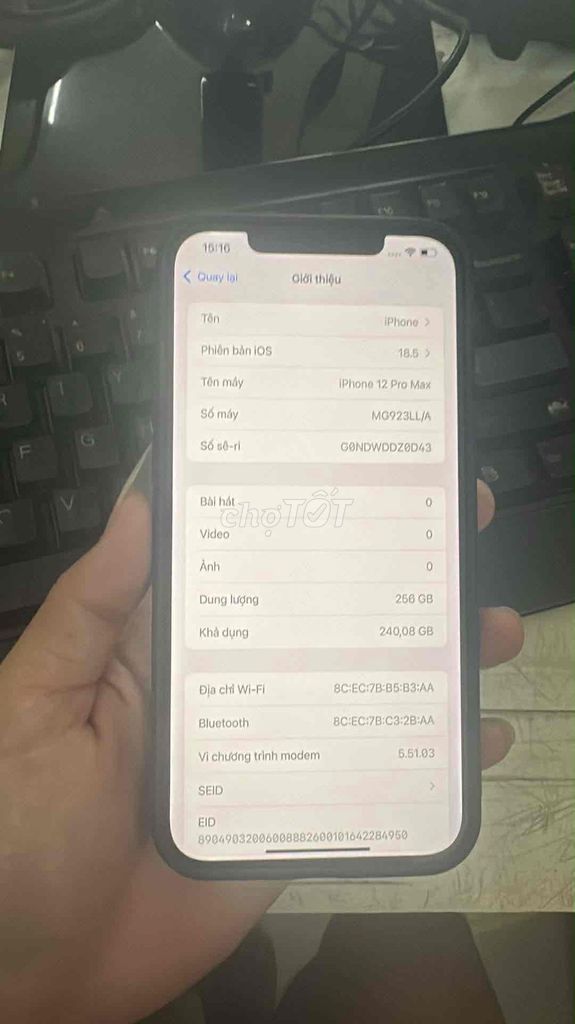 iPhone 12 Pro Max 256GB Xám. Mua bán Điện thoại tại Huyện Yên Dũng Bắc Giang được đăng bởi Đông Hướng hình 1