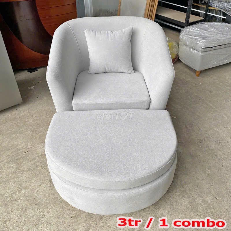 Sofa kèm đôn bọc vải êm ái thiết kế hiện đại. Mua bán Bàn ghế tại Quận Tân Phú Tp Hồ Chí Minh được đăng bởi Tổng Kho Nội Thất Hải Đăng hình 1