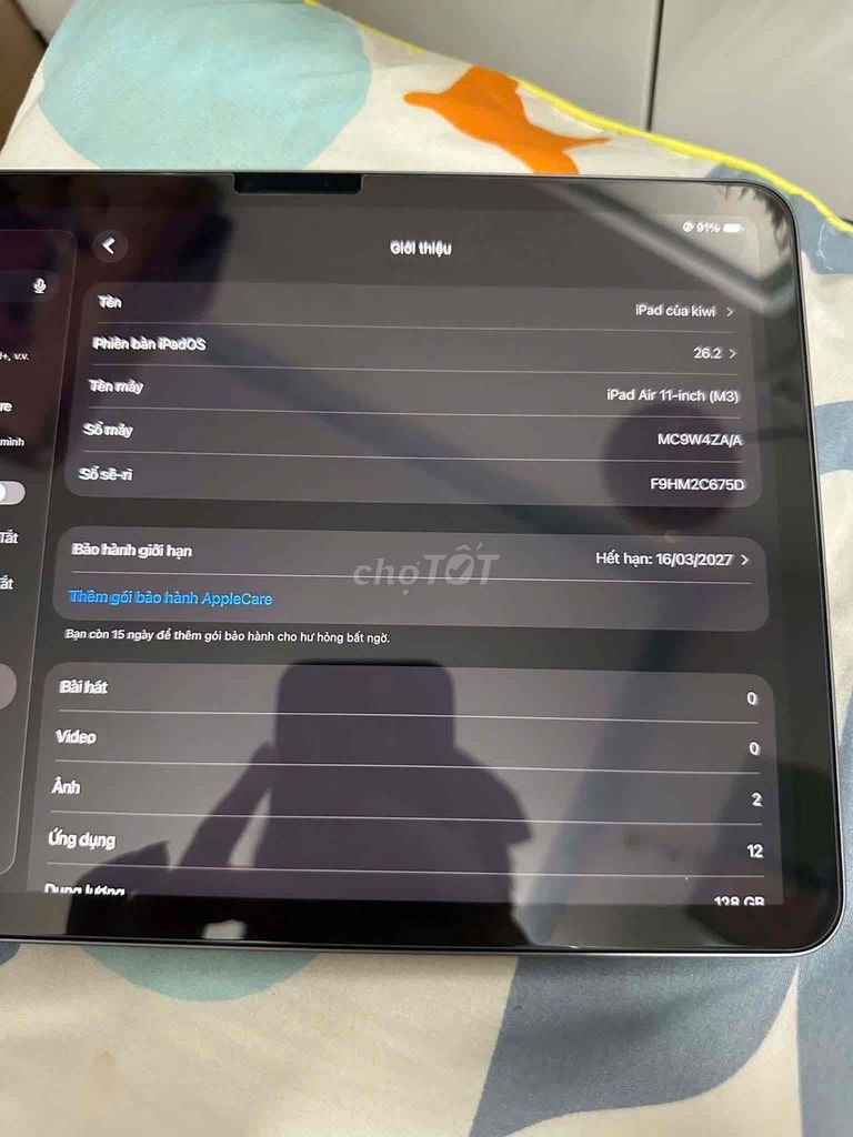 Apple iPad Air M3 128GB Đen. Mua bán Máy tính bảng tại Quận Cái Răng Cần Thơ được đăng bởi Nam hình 1